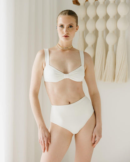 Linda White Bra Swimsuit Top - Marina Marina