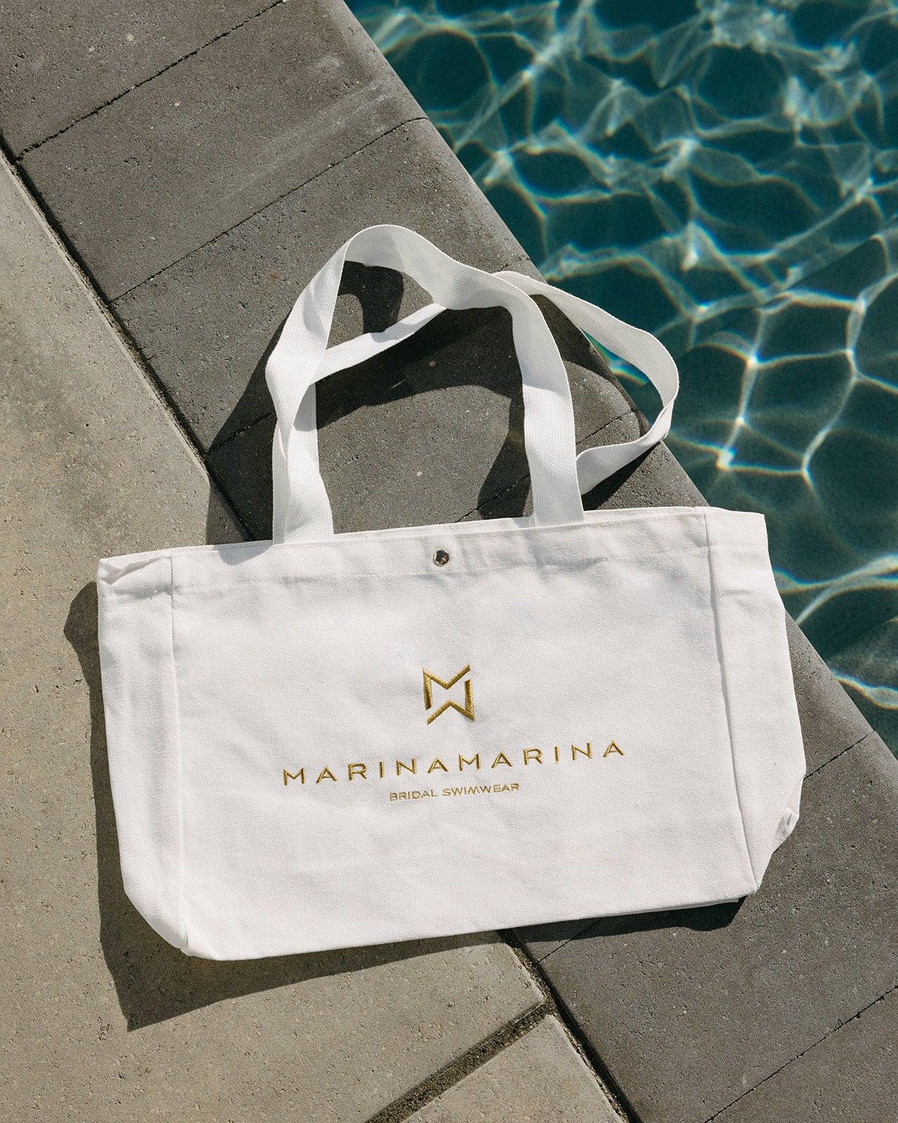 White Beach Tote Marina Marina Bridal Swimwear